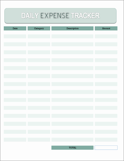 Daily Budget Template Excel Elegant Free Daily Expense Tracker Excel Spreadsheet and Printable