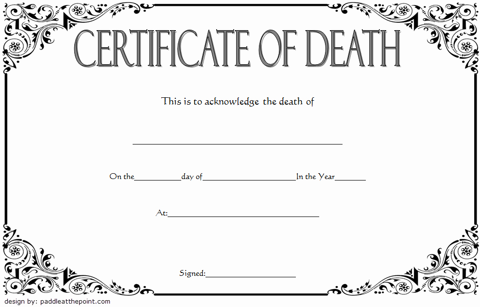 Death Certificate Template Word Inspirational Blank Death Certificate Template 7 Unwanted Documents