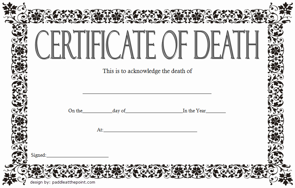 Death Certificate Template Word Unique Blank Death Certificate Template 7 Unwanted Documents