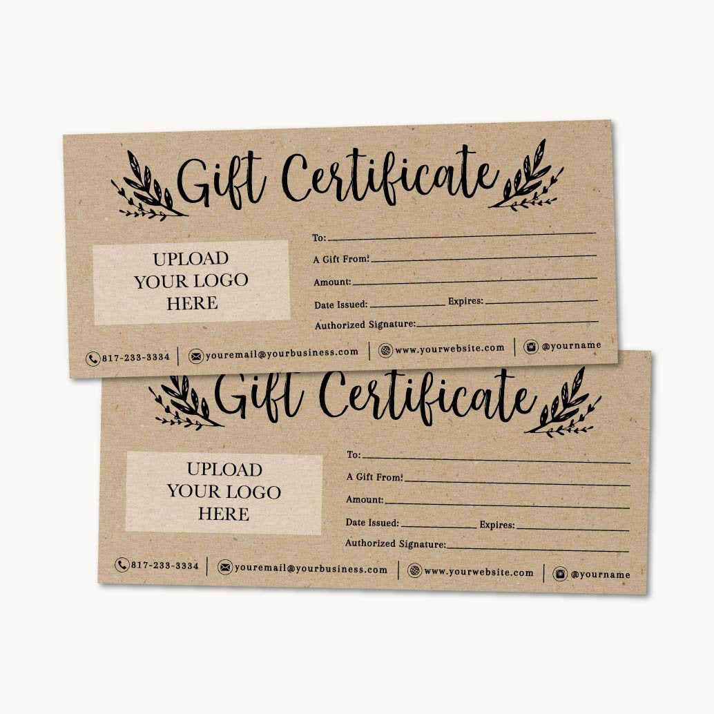 Dental Gift Certificate Template Lovely Kraft Gift Certificate Template Printable Gift Certificate