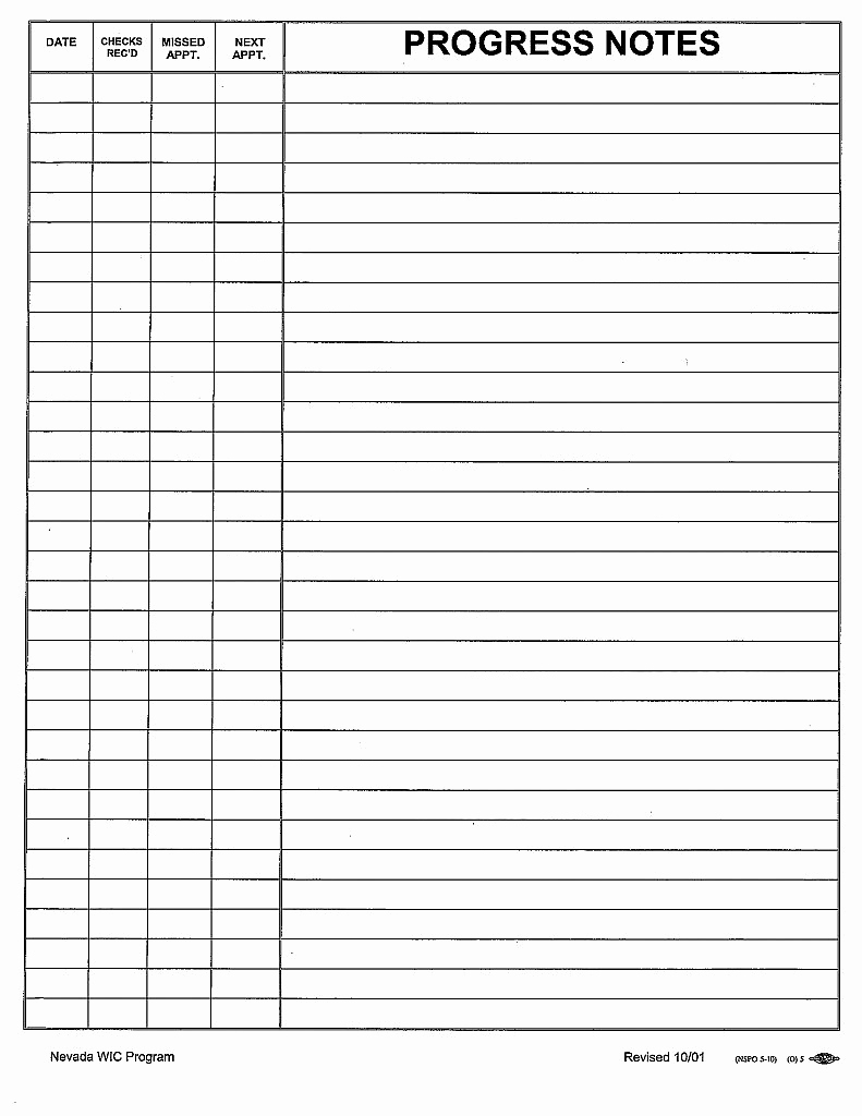 Dental Progress Notes Template Unique order form Nevada Wic