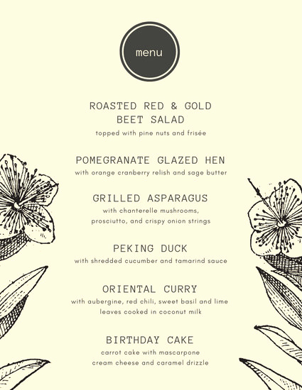 Dinner Menu Template Free Awesome Customize 197 Dinner Party Menu Templates Online Canva