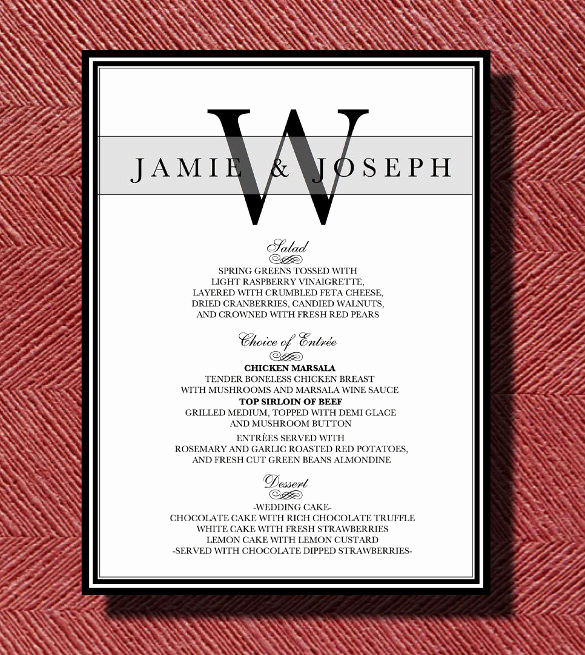 Dinner Menu Template Free Best Of Dinner Menu Template 49 Free Word Pdf Psd Eps