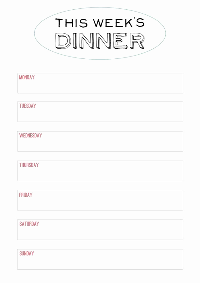 Dinner Menu Template Free Fresh Family Style Dinner – Printable Menu