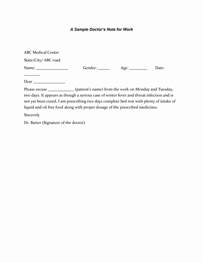 Doctor Note Template for Work Beautiful Doctors Note for Work Template Download Create Fill and