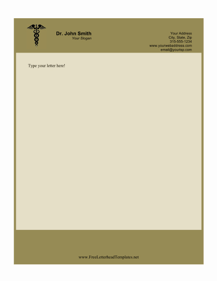 Doctor Note Template Free Download Lovely This Printable Doctor Letterhead Features the Caduceus