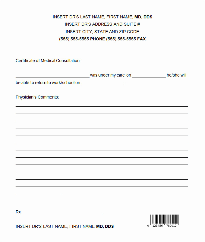 Doctor Note Template Free Download Unique 22 Doctors Note Templates Free Sample Example format