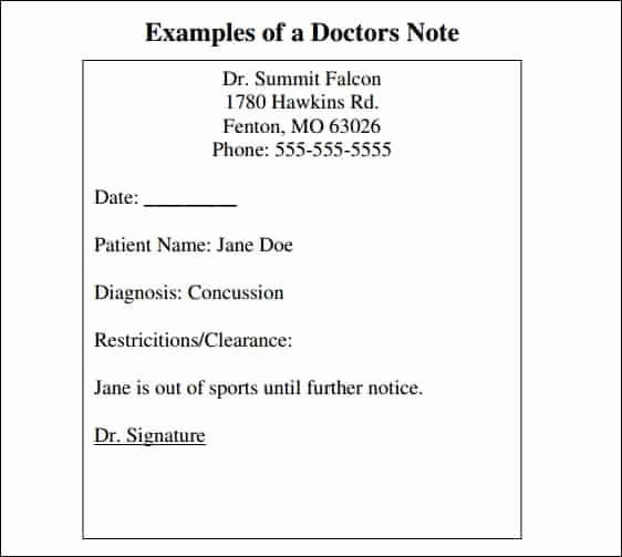 Doctor Note Template Pdf New 9 Doctor Note Templates Word Excel Pdf formats