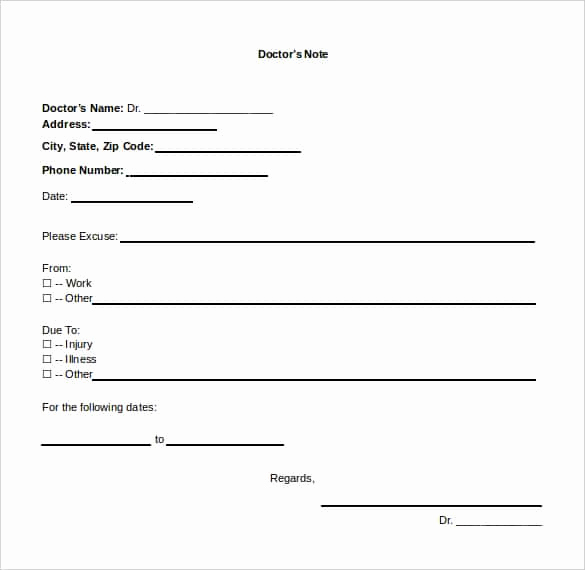 Doctors Note for School Template Awesome 35 Doctors Note Templates Word Pdf Apple Pages