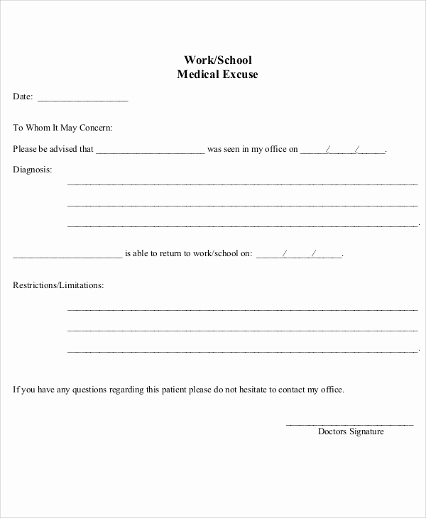 Doctors Note for School Template Awesome 37 Free Doctors Note Templates