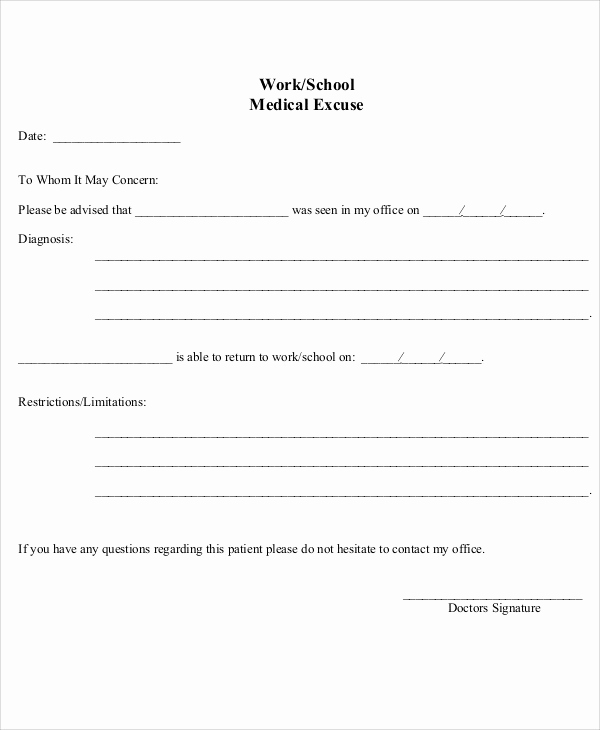 Doctors Note for School Template Awesome 37 Free Doctors Note Templates