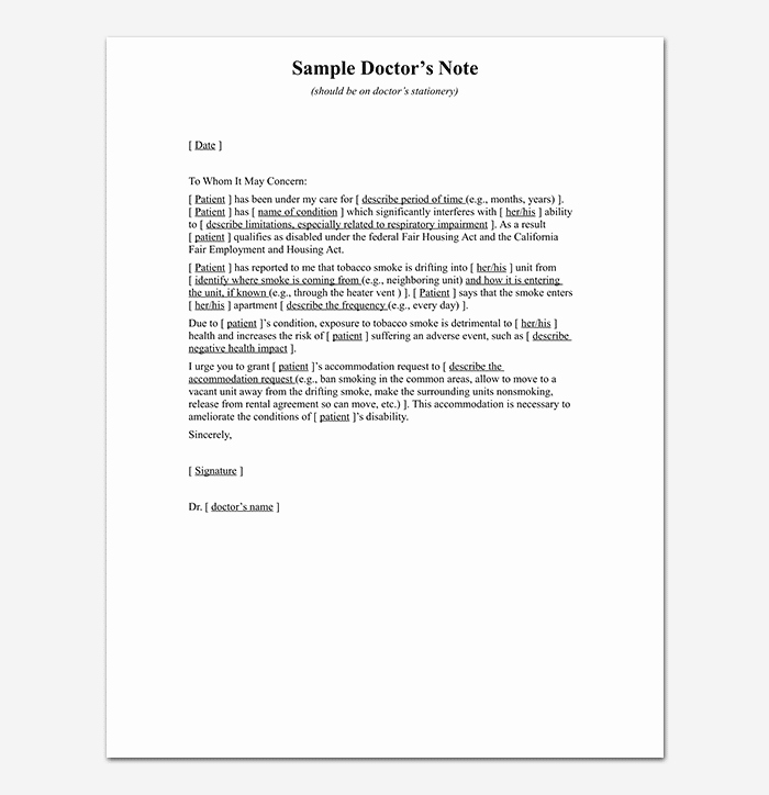 Doctors Note for School Template Awesome Doctors Note Template for School format &amp; Samples