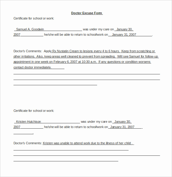 Doctors Note for School Template Luxury 22 Doctors Note Templates Free Sample Example format