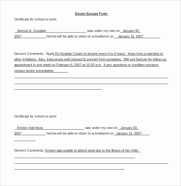 Doctors Note for School Template Luxury 22 Doctors Note Templates Free Sample Example format