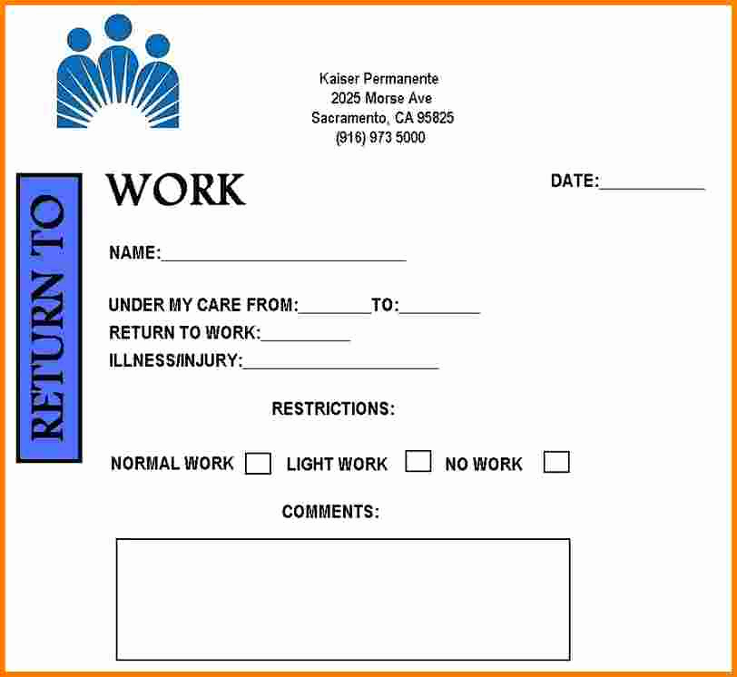 Doctors Note for Work Template Awesome Free Printable Doctors Note for Work
