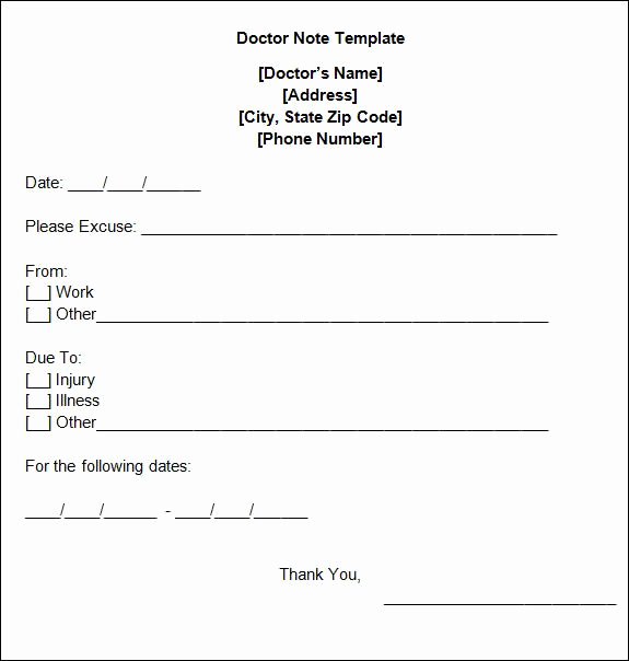 Doctors Note for Work Template Best Of Sample Doctor Note 24 Free Documents In Pdf Word