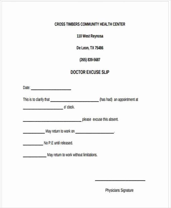 Doctors Note for Work Template Lovely 37 Free Doctors Note Templates