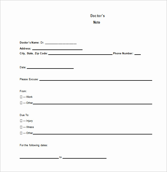 Doctors Note Template Download Free Best Of 8 Doctor Note Templates – Free Sample Example Indesign