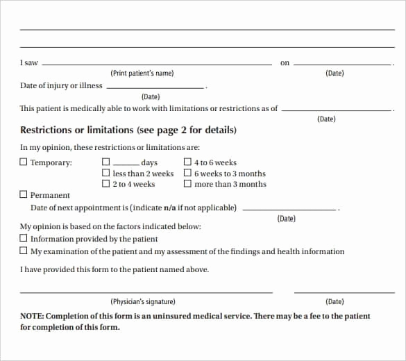 Doctors Note Template Download Free Lovely Free Fake Doctors Note Template Download