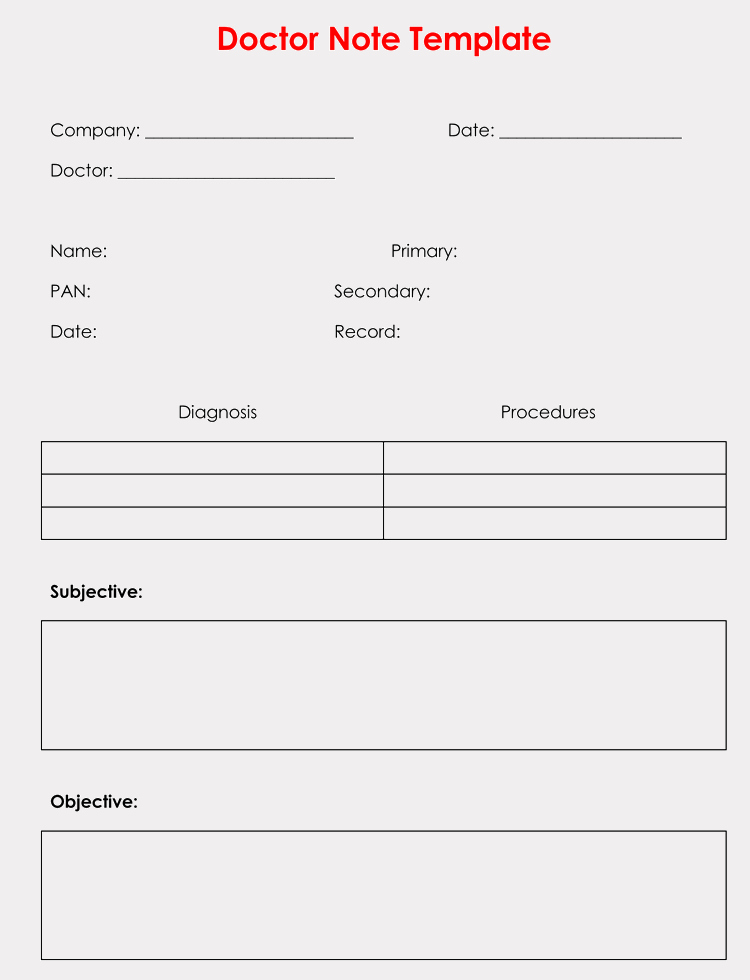 Doctors Note Template Download Free Luxury Free Fill In the Blank Doctors Note