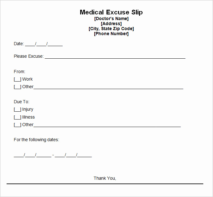 Doctors Note Template Download Free New 9 Best Free Doctors Note Templates for Work