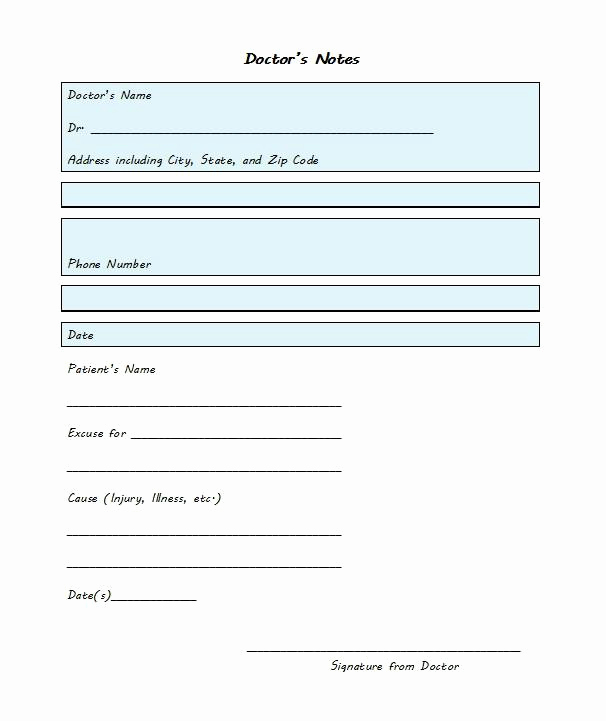 Doctors Note Template Free Download Luxury 10 Doctors Note Template Free Download