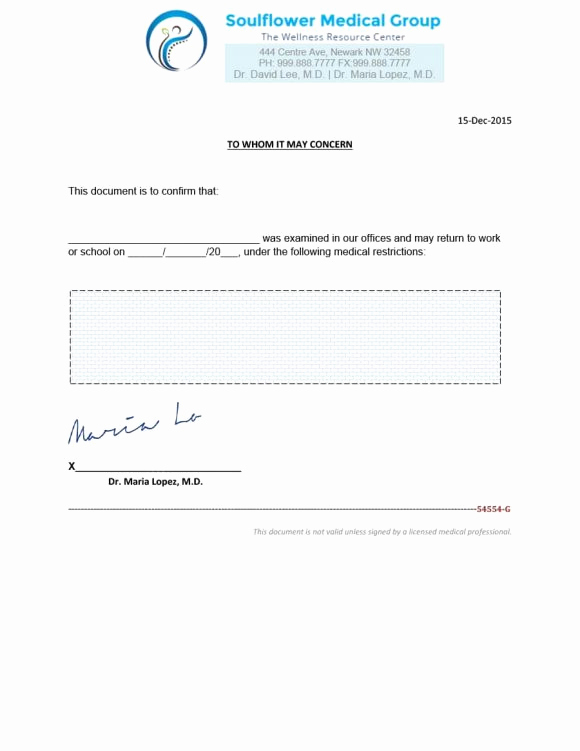 Doctors Note Template Free Luxury Fake Doctors Note