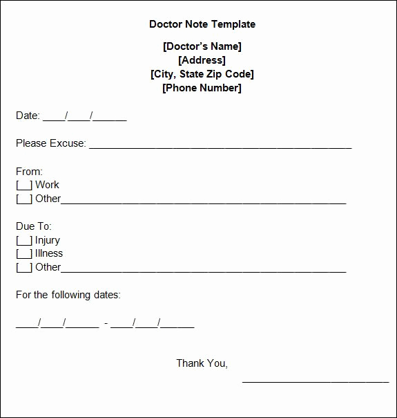 Doctors Note Template Free New Sample Doctor Note 24 Free Documents In Pdf Word