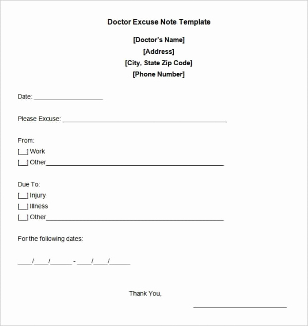Doctors Note Template Free Unique 35 Doctors Note Templates Word Pdf Apple Pages