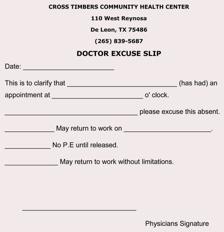 Doctors Note Template Word Best Of Creating Fake Doctor S Note Excuse Slip 12 Templates