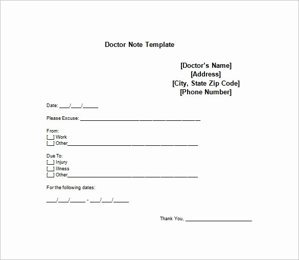 Doctors Note Template Word Best Of Sample Free Doctors Note Templates &amp; Fake Notes Word