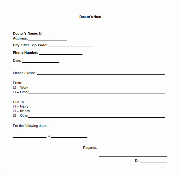 Doctors Notes for School Template Beautiful 22 Doctors Note Templates Free Sample Example format