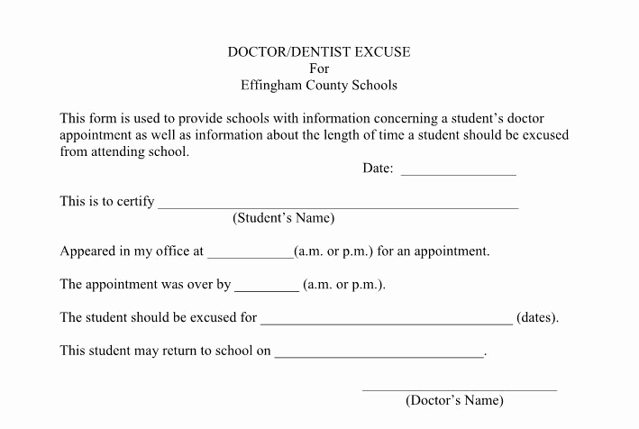 Doctors Notes for School Template Beautiful 27 Free Doctor Note Excuse Templates Free Template