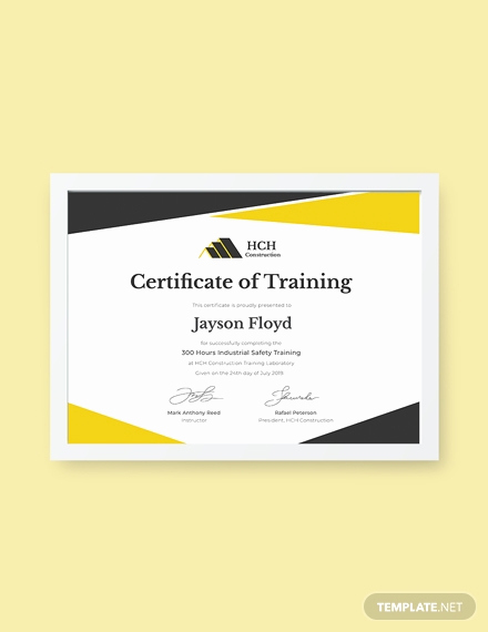 Dog Training Certificate Template Fresh Free Industrial Training Certificate Template Download