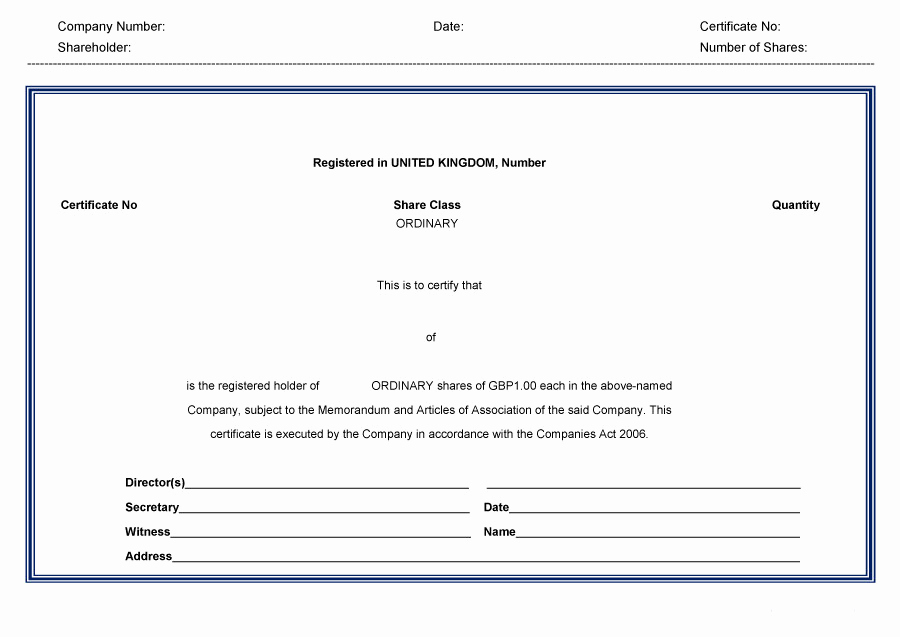 Download Stock Certificate Template Awesome 40 Free Stock Certificate Templates Word Pdf Templatelab