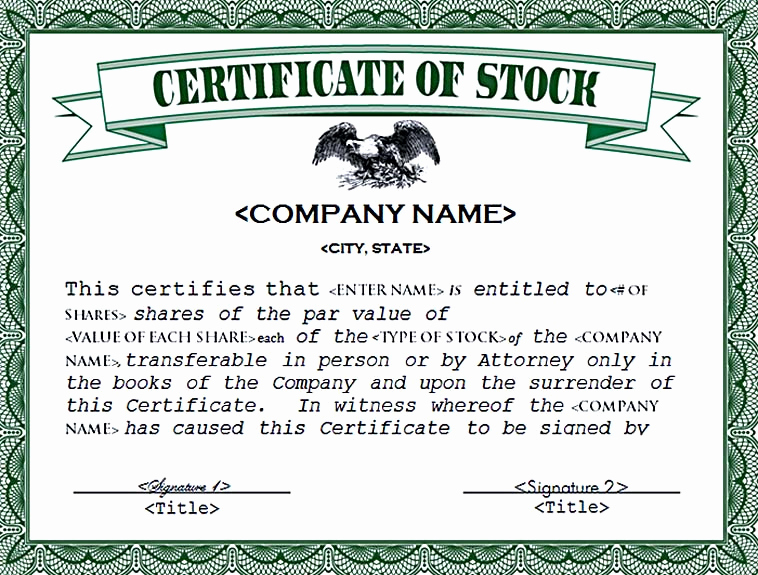 Download Stock Certificate Template Awesome Stock Certificate Template Free In Word and Pdf