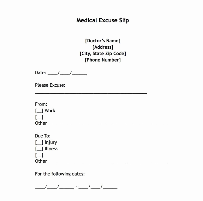 Drs Excuse Note Template Fresh 25 Free Printable Doctors Notes Templates for Work