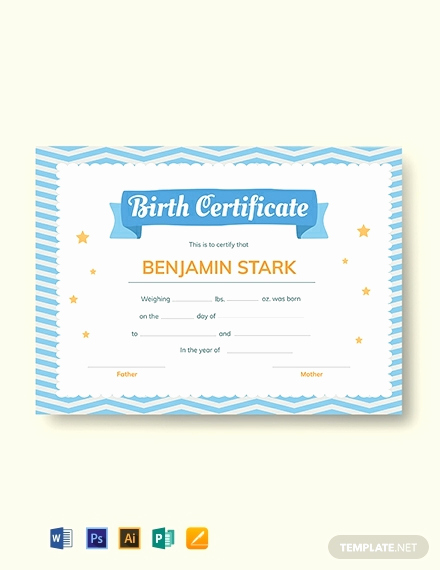 Editable Birth Certificate Template Beautiful Free Birth Certificate Template Word Psd