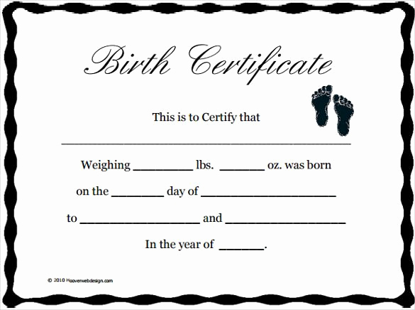 Editable Birth Certificate Template Elegant 38 Birth Certificate Templates Free Word Pdf Psd