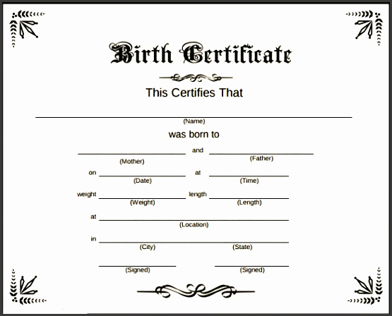 Editable Birth Certificate Template Elegant 8 Birth Certificate Template In Pdf Sampletemplatess