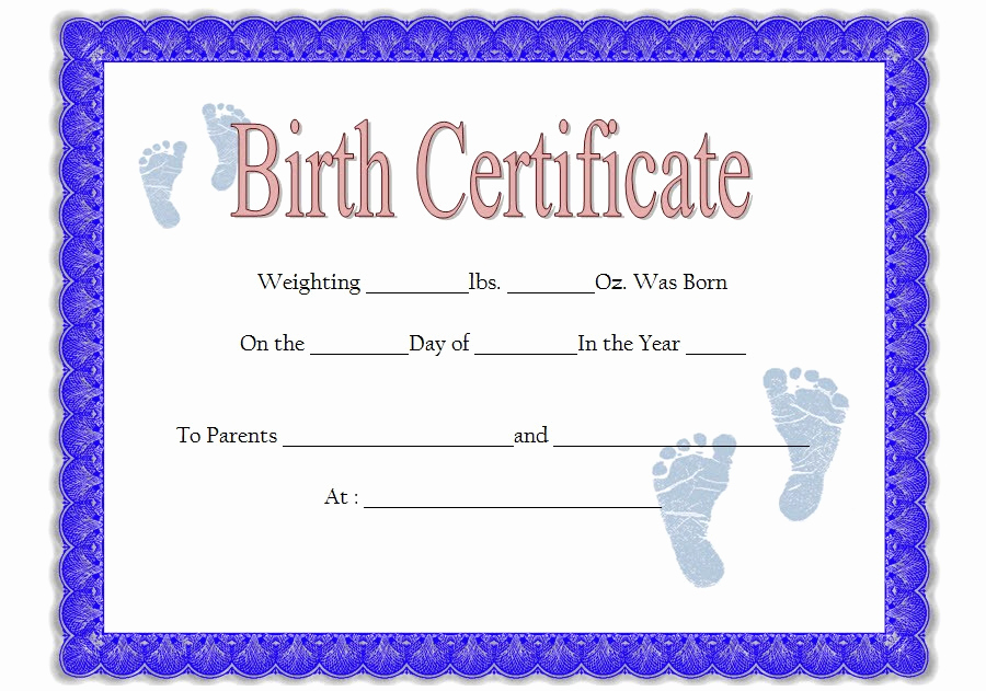 Editable Birth Certificate Template Fresh Editable Birth Certificate Template Best Templates Ideas