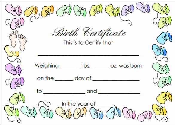 Editable Birth Certificate Template Inspirational Birth Certificate Template 38 Word Pdf Psd Ai