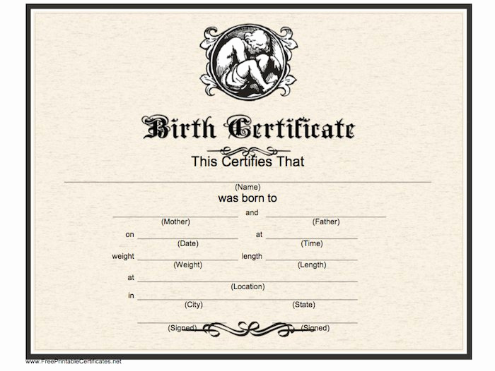 Editable Birth Certificate Template Lovely 15 Birth Certificate Templates Word &amp; Pdf Templatelab
