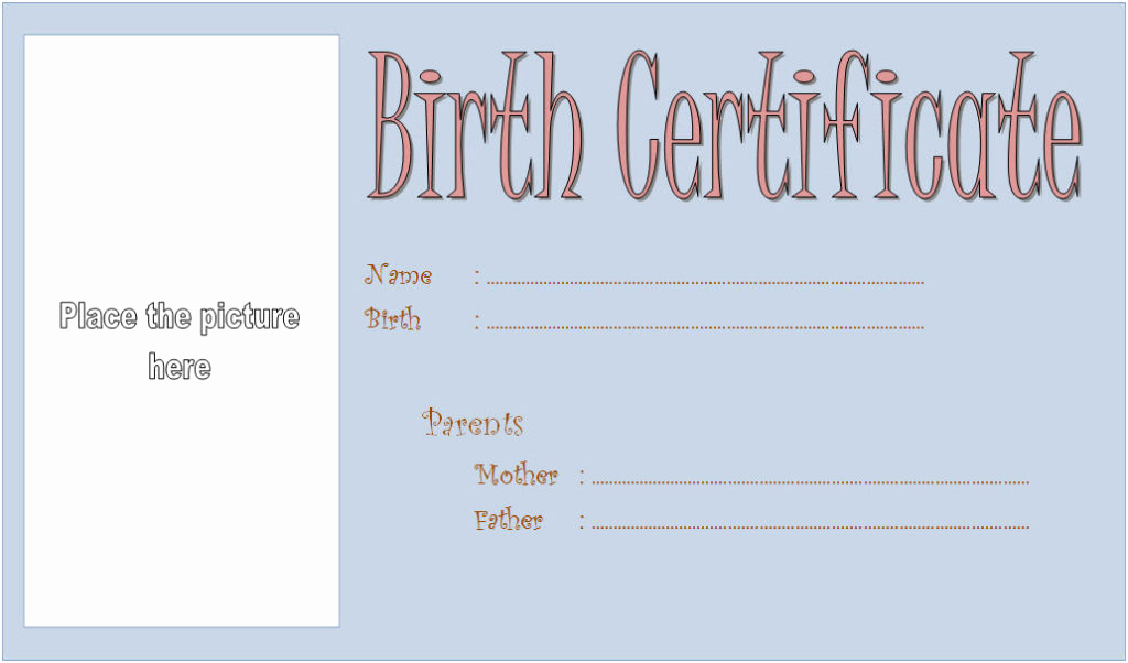 Editable Birth Certificate Template Unique Dog Birth Certificate Template Editable [9 Designs Free]