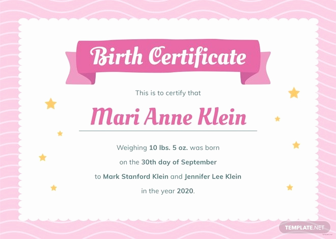 girl birth certificate
