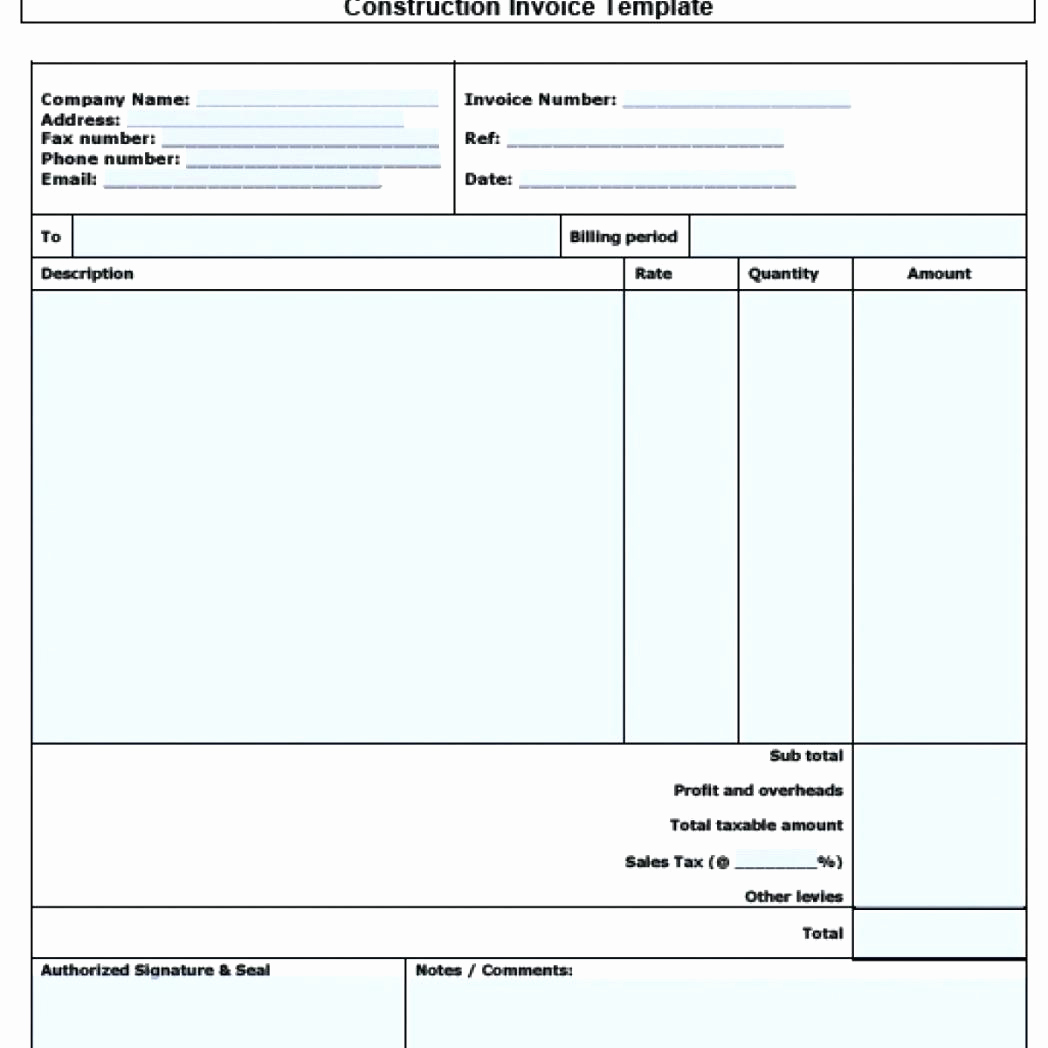 Electrical Contractor Invoice Template Best Of Free Drawing Templates at Getdrawings