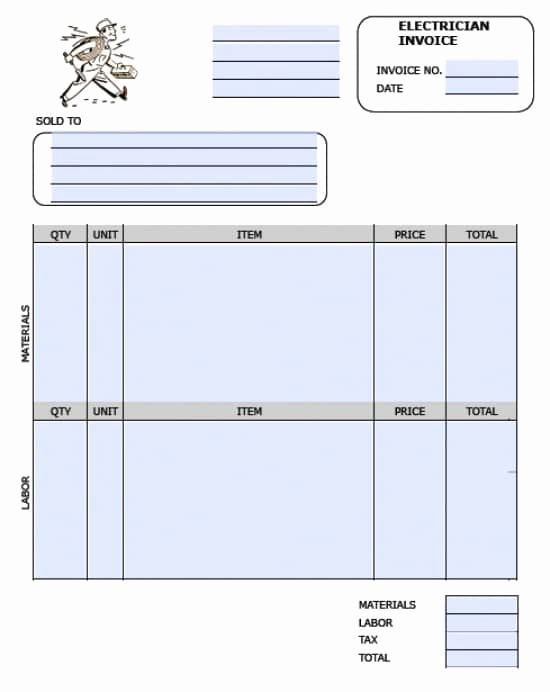 Electrical Contractor Invoice Template Elegant Electrical Contractor Invoice Template