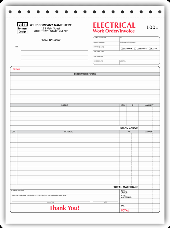 Electrical Contractor Invoice Template Fresh Electrical Invoice Template Pdf