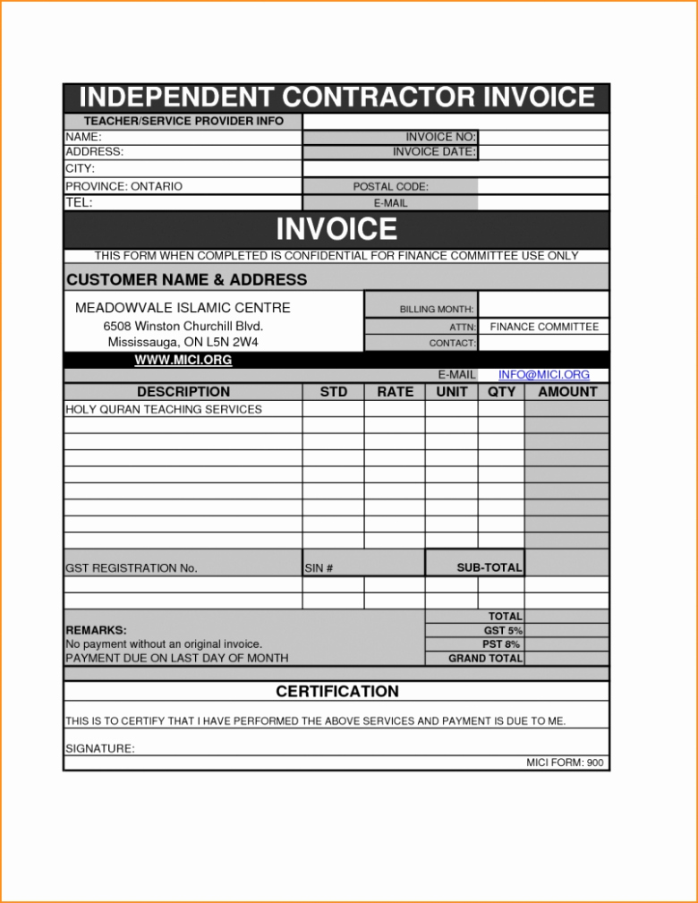 Electrical Contractor Invoice Template Fresh Printable Electrical Invoice