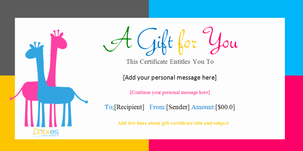 Email Gift Certificate Template Unique Gift Certificate Template